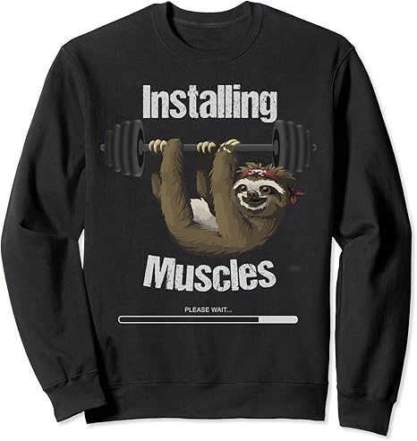 Amazon.com: Sloth Installing Muscles Fitness Motivation Weight Lifting